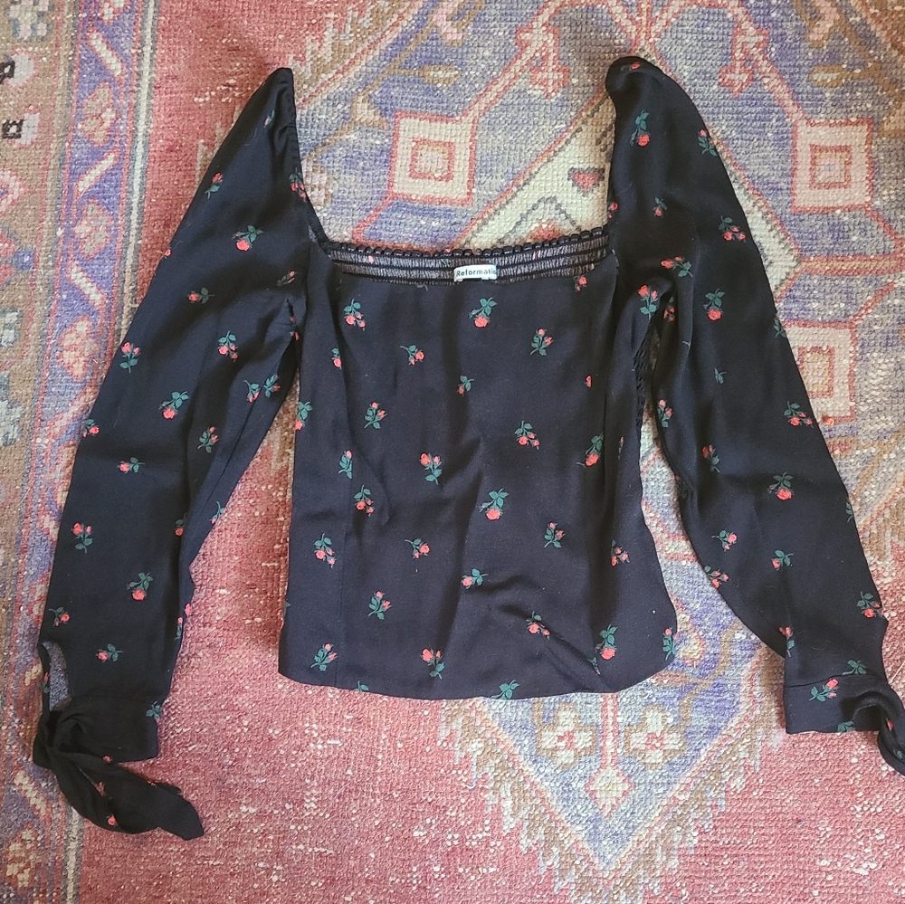 Romantic Reformation Square Neck Blouse